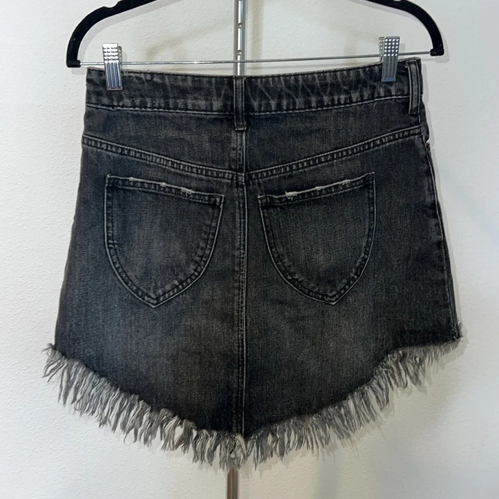 We The Free Free People Round Hem Denim Skirt